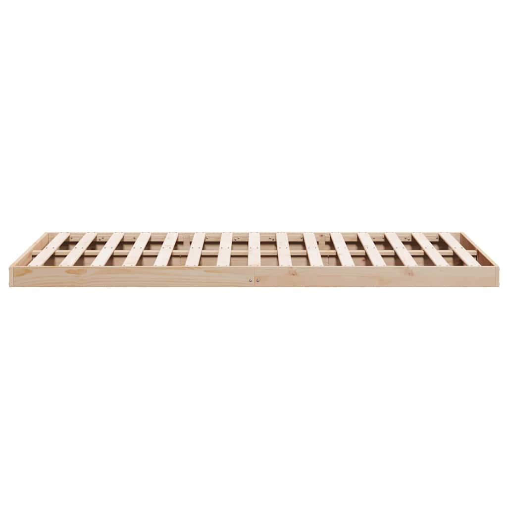 vidaXL Stelaż łóżkowy Naturalny 140 x 220 cm Lite drewno sosnowe