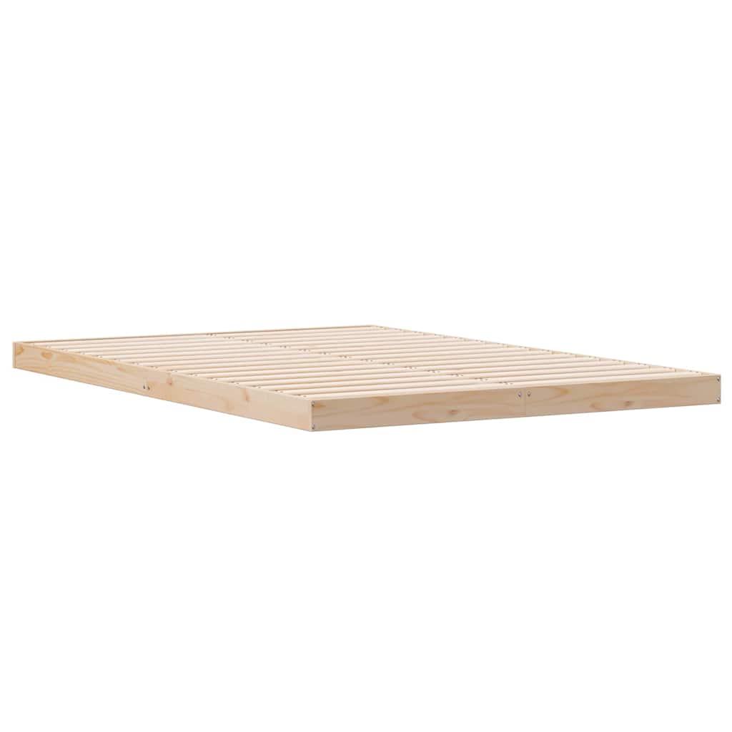 vidaXL Stelaż łóżkowy Naturalny 160 x 220 cm Lite drewno sosnowe