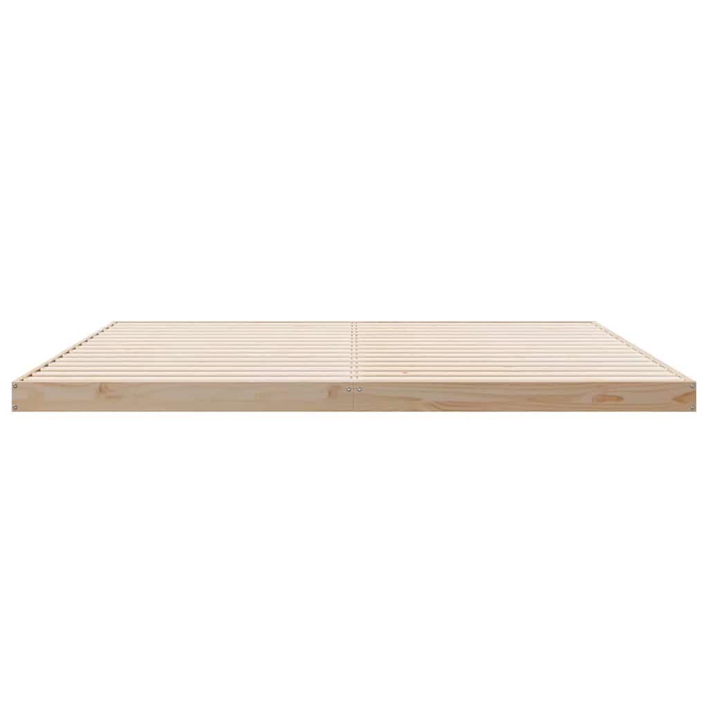 vidaXL Stelaż łóżkowy Naturalny 180 x 220 cm Lite drewno sosnowe