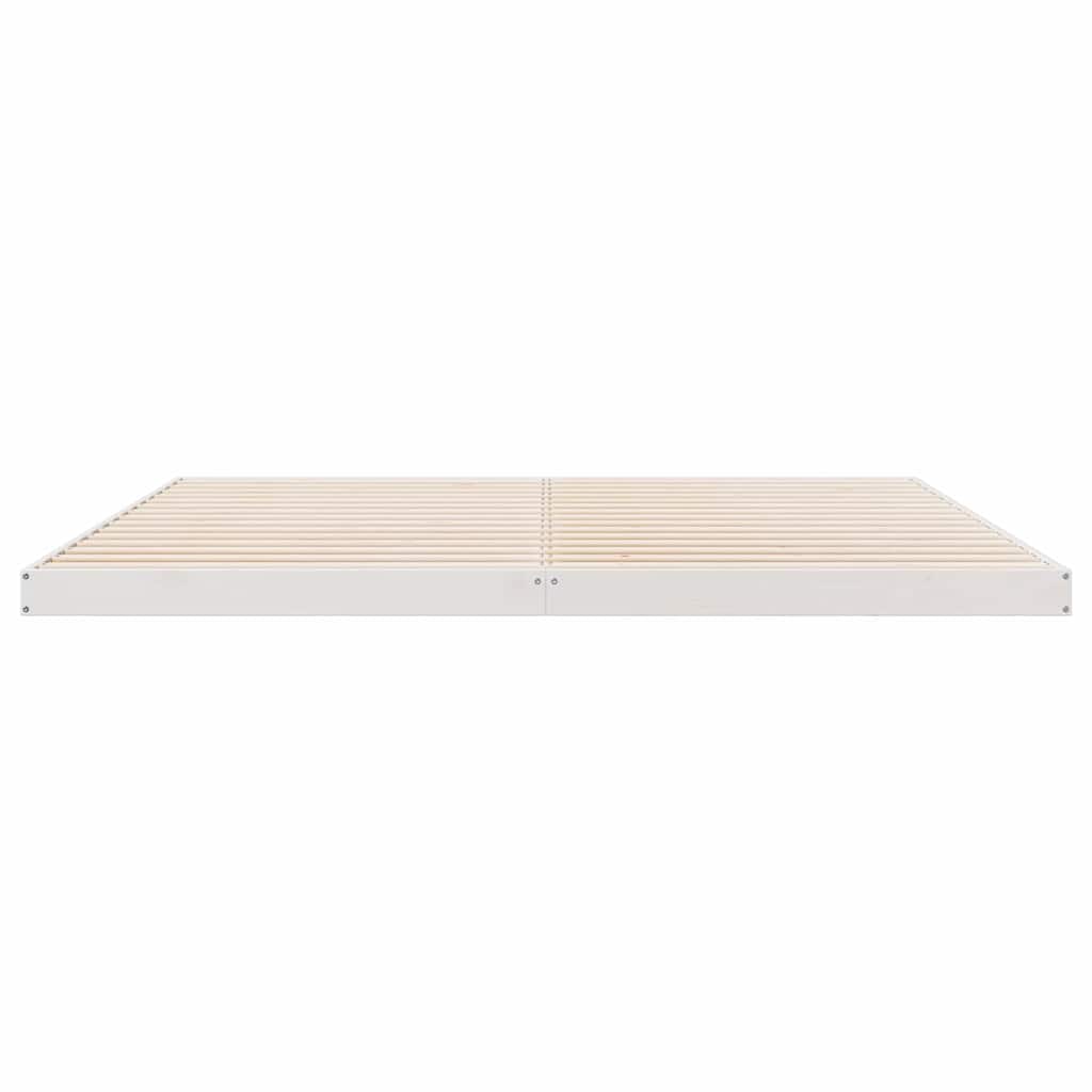 vidaXL Stelaż łóżkowy Biały 180 x 220 cm Lite drewno sosnowe
