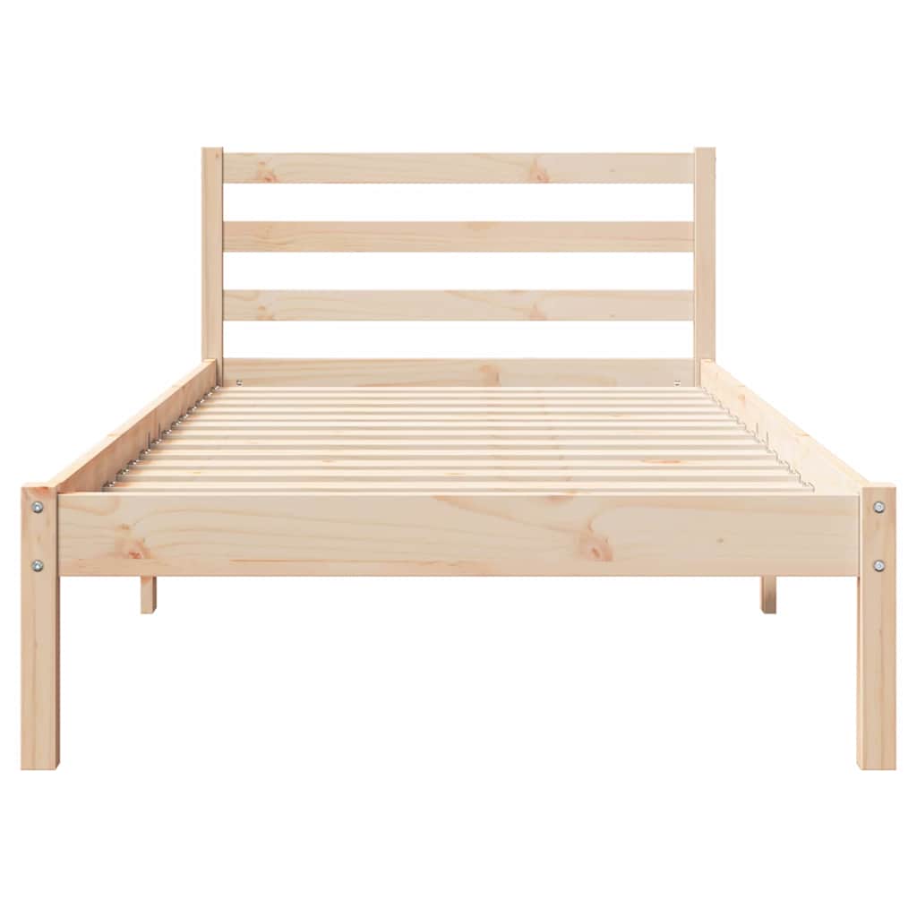 vidaXL Ramka łóżka Brązowy 215,5 x 85,5 x 69,5 cm Lite drewno sosnowe