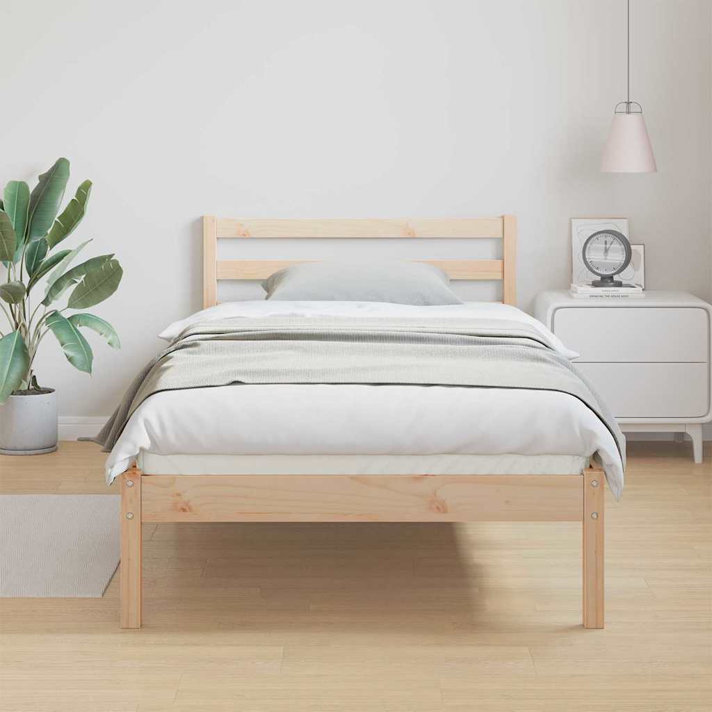 vidaXL Ramka łóżka Brązowy 215,5 x 95,5 x 69,5 cm Lite drewno sosnowe
