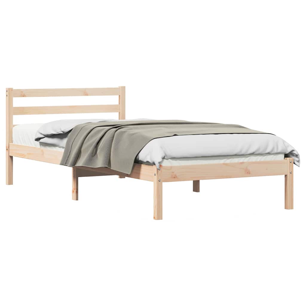 vidaXL Ramka łóżka Brązowy 215,5 x 95,5 x 69,5 cm Lite drewno sosnowe