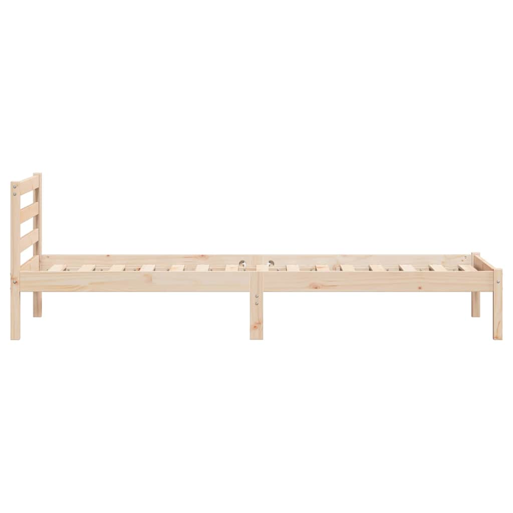 vidaXL Ramka łóżka Brązowy 215,5 x 105,5 x 69,5 cm Lite drewno sosnowe