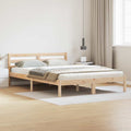 vidaXL Ramka łóżka Brązowy 215,5 x 165,5 x 69,5 cm Lite drewno sosnowe