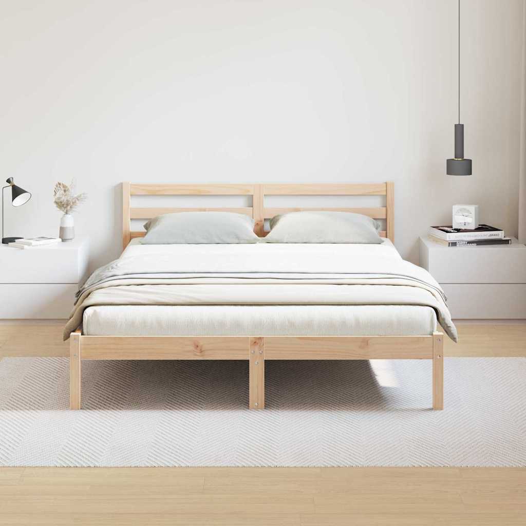 vidaXL Ramka łóżka Brązowy 215,5 x 165,5 x 69,5 cm Lite drewno sosnowe
