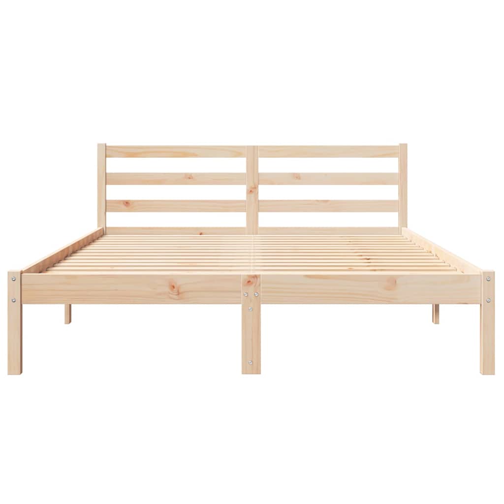 vidaXL Ramka łóżka Brązowy 215,5 x 165,5 x 69,5 cm Lite drewno sosnowe