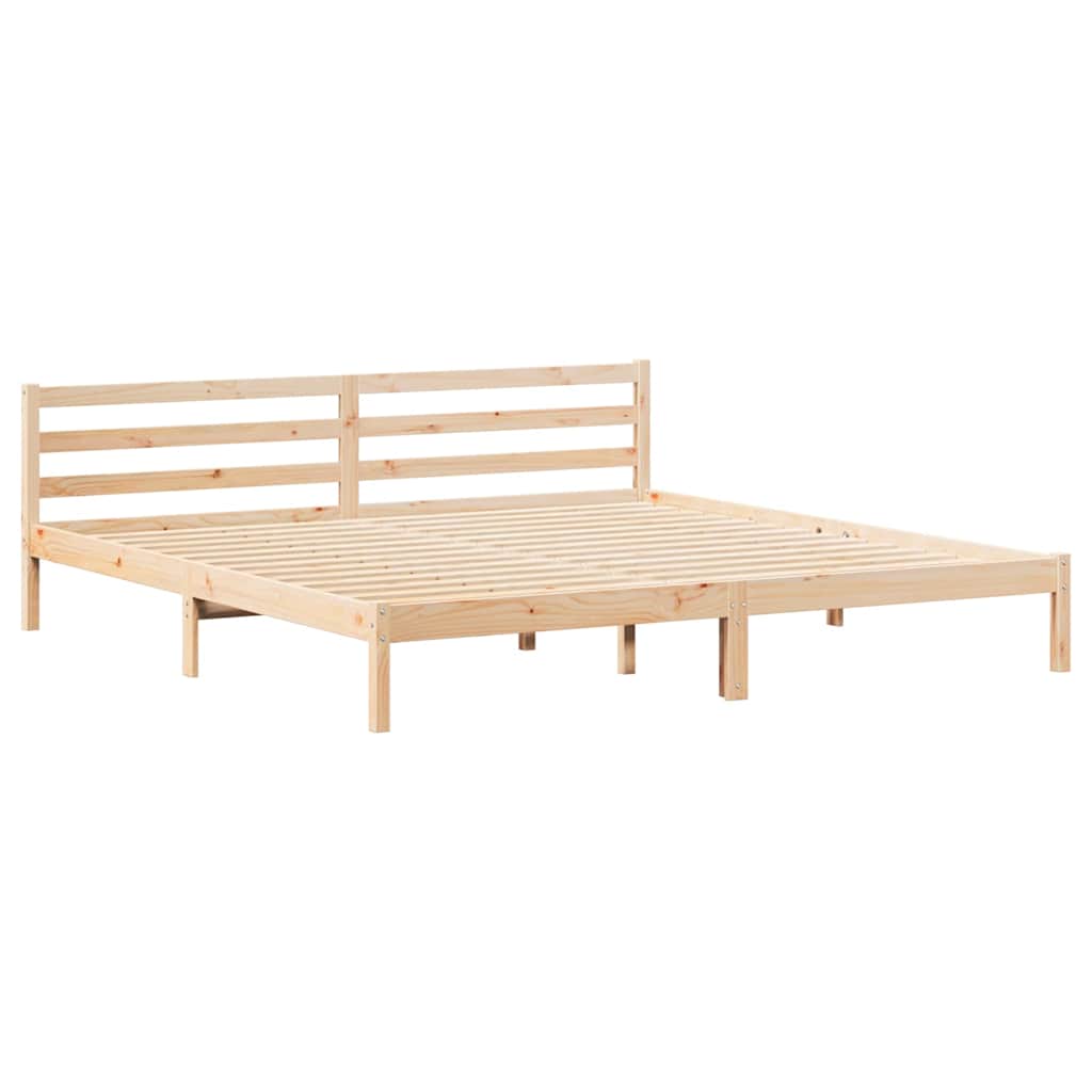 vidaXL Ramka łóżka Brązowy 215,5 x 205,5 x 69,5 cm Lite drewno sosnowe