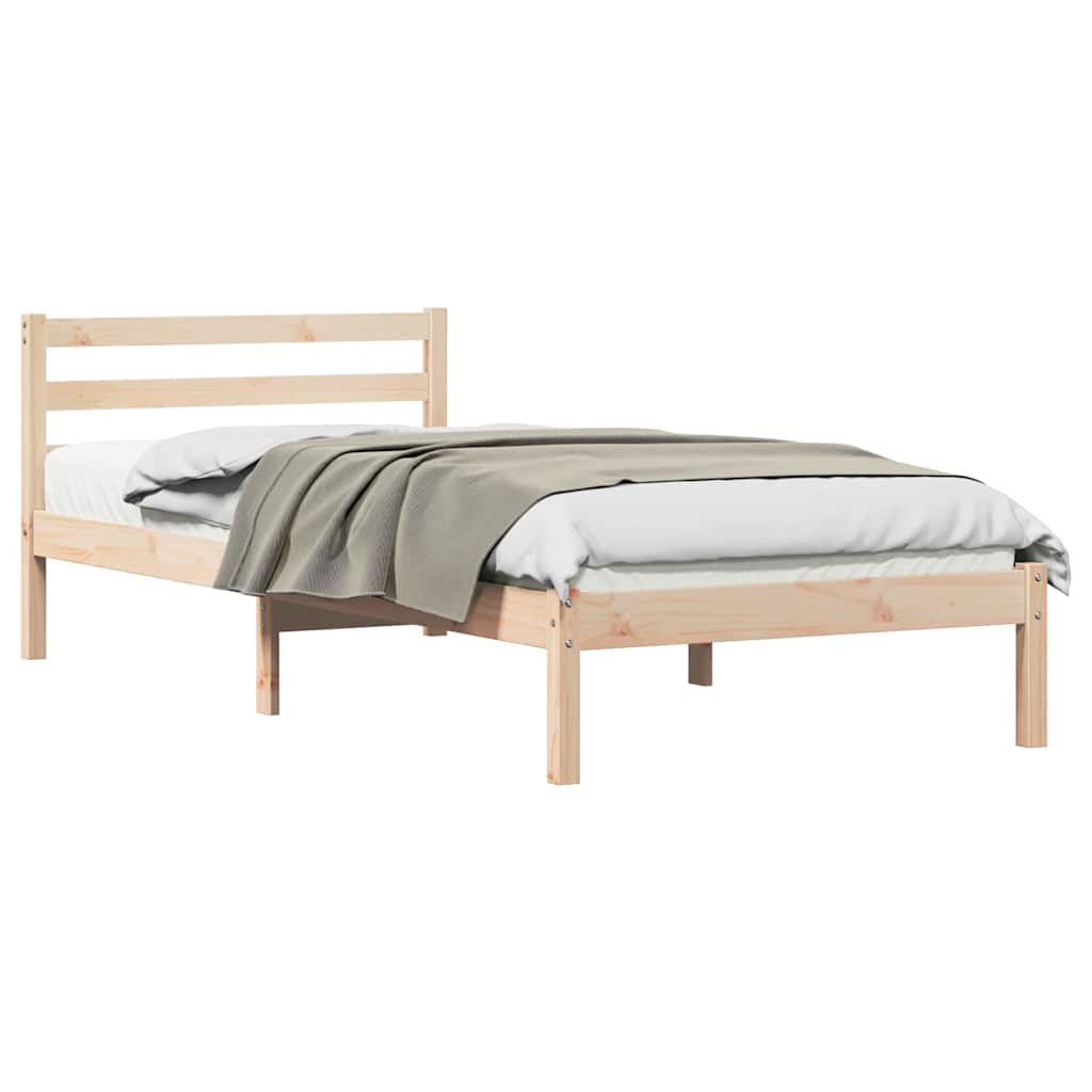 vidaXL Ramka łóżka Brązowy 225,5 x 95,5 x 69,5 cm Lite drewno sosnowe