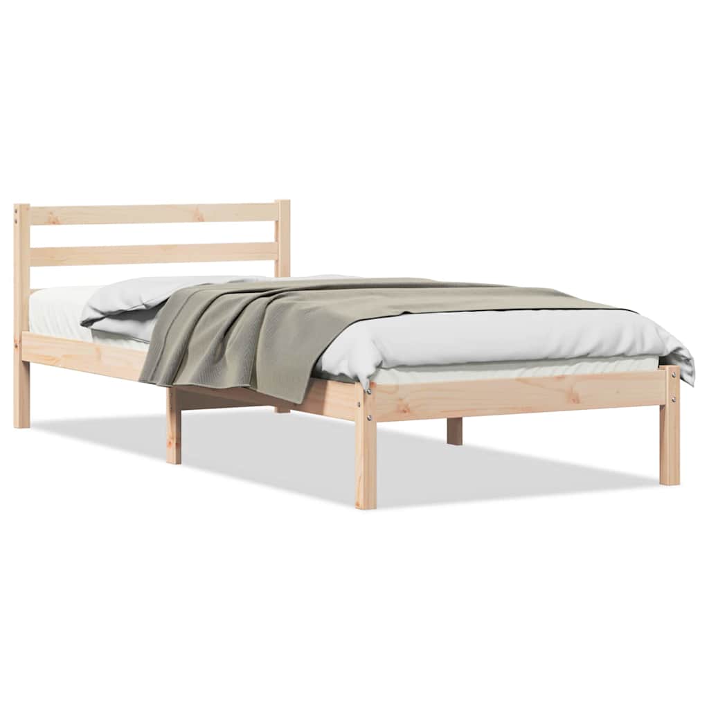 vidaXL Ramka łóżka Brązowy 225,5 x 105,5 x 69,5 cm Lite drewno sosnowe