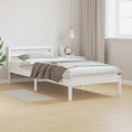 vidaXL Ramka łóżka Biały 225,5 x 105,5 x 69,5 cm Lite drewno sosnowe