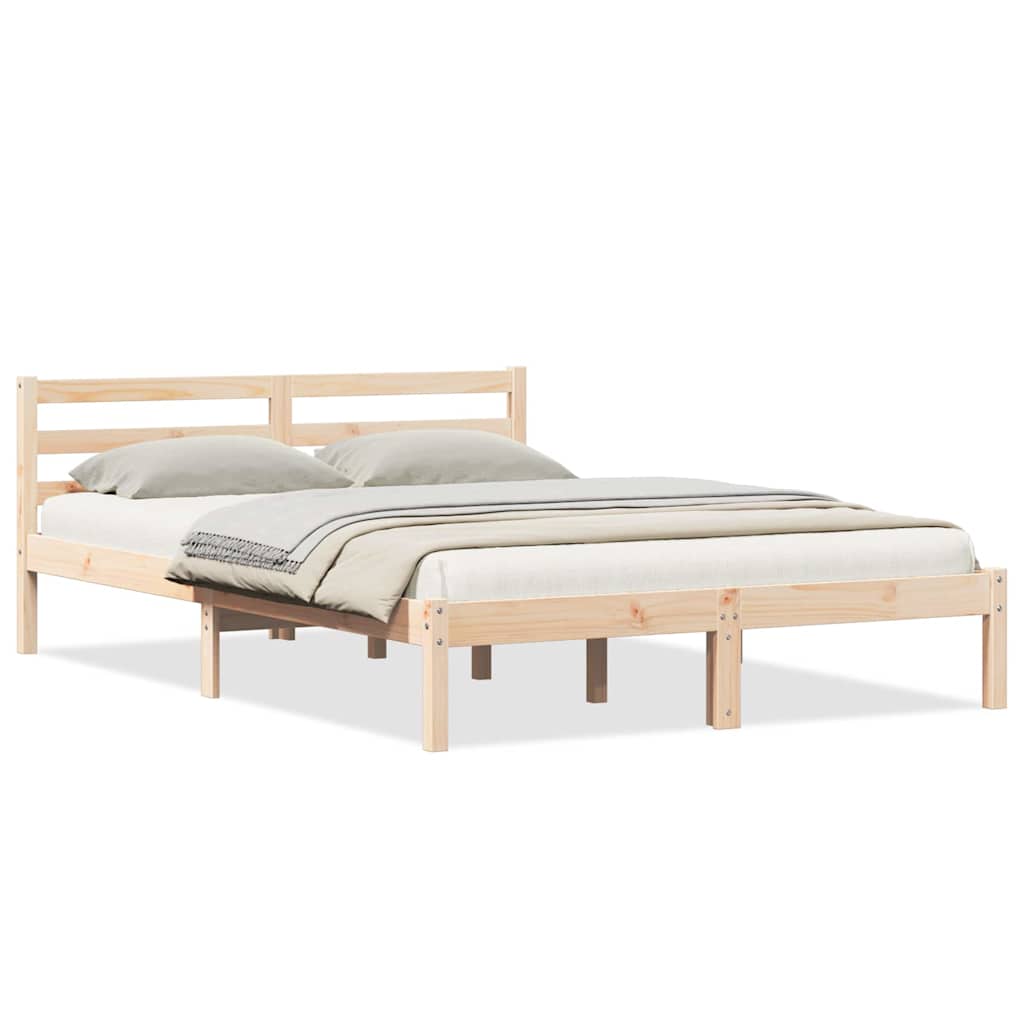 vidaXL Ramka łóżka Brązowy 225,5 x 165,5 x 69,5 cm Lite drewno sosnowe