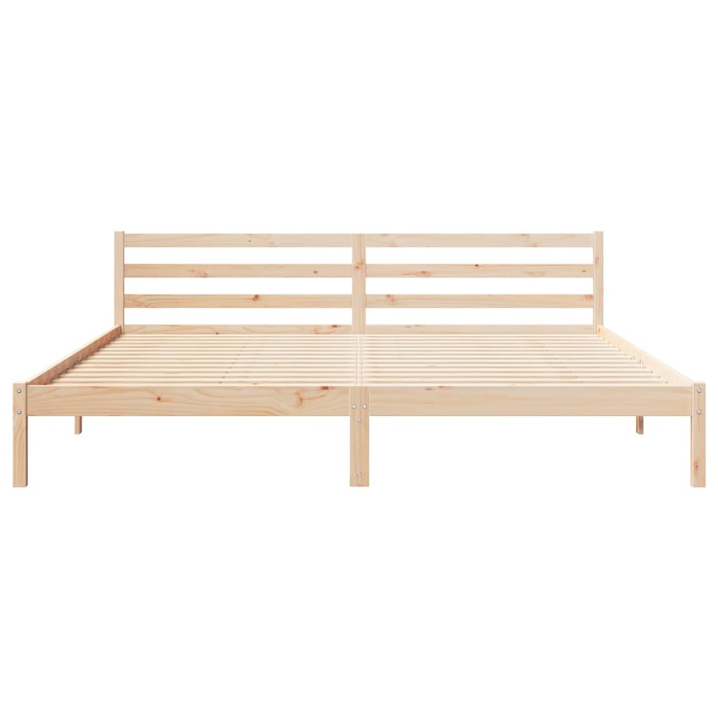 vidaXL Ramka łóżka Brązowy 225,5 x 185,5 x 69,5 cm Lite drewno sosnowe