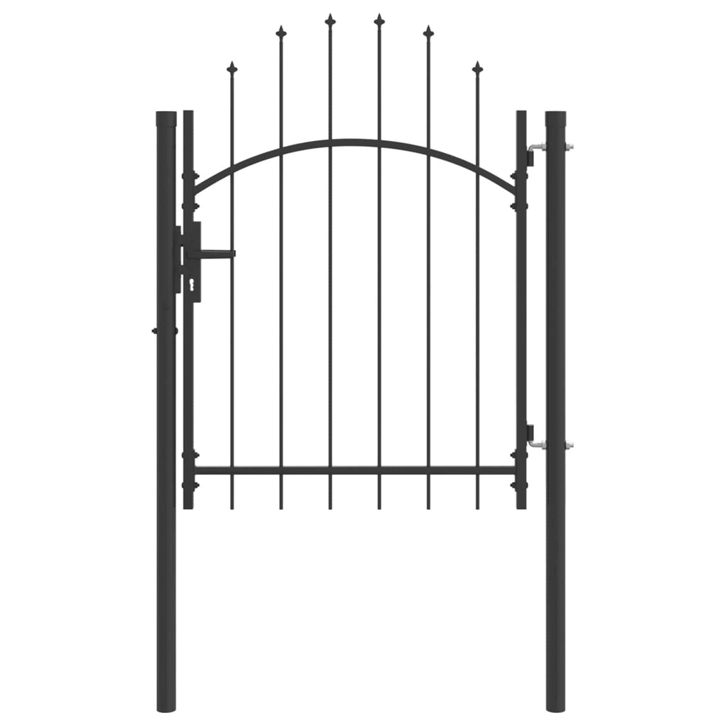 vidaXL Brama ogrodowa Z blokadą Woerden Szary 150 x 100 cm Stal