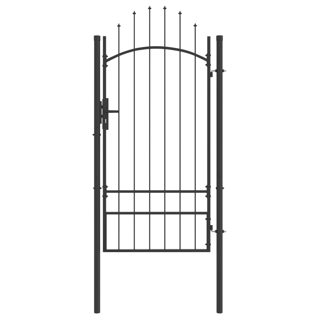 vidaXL Brama ogrodowa Z blokadą Woerden Szary 200 x 100 cm Stal