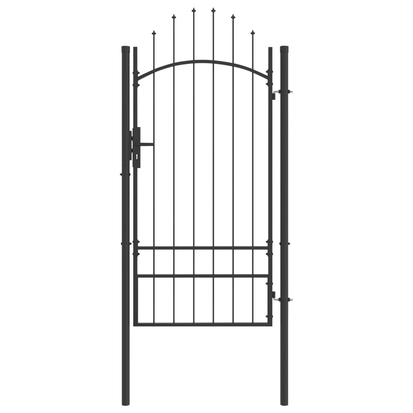 vidaXL Brama ogrodowa Z blokadą Woerden Szary 200 x 100 cm Stal