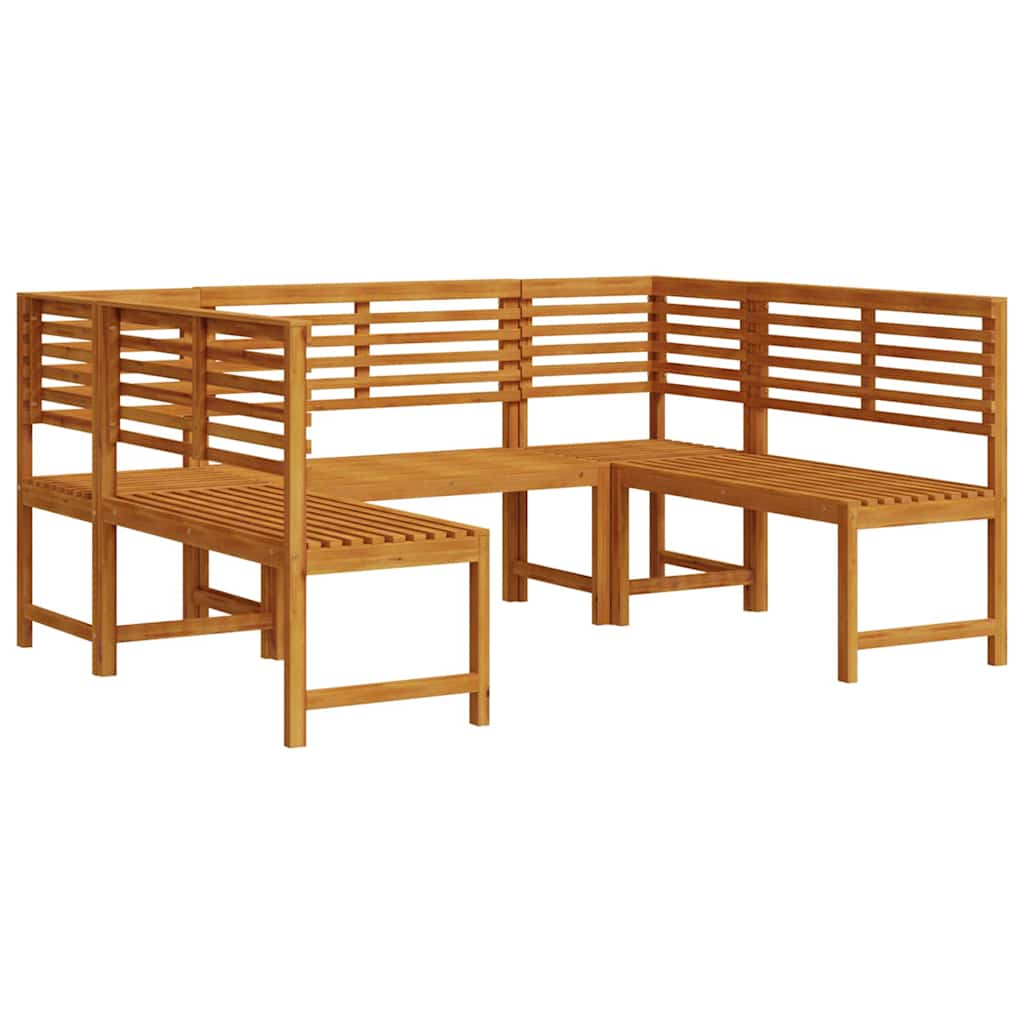 vidaXL Zestaw Ławka Ogrodowa 5 pcs Brązowy Lite Drewno Akacji