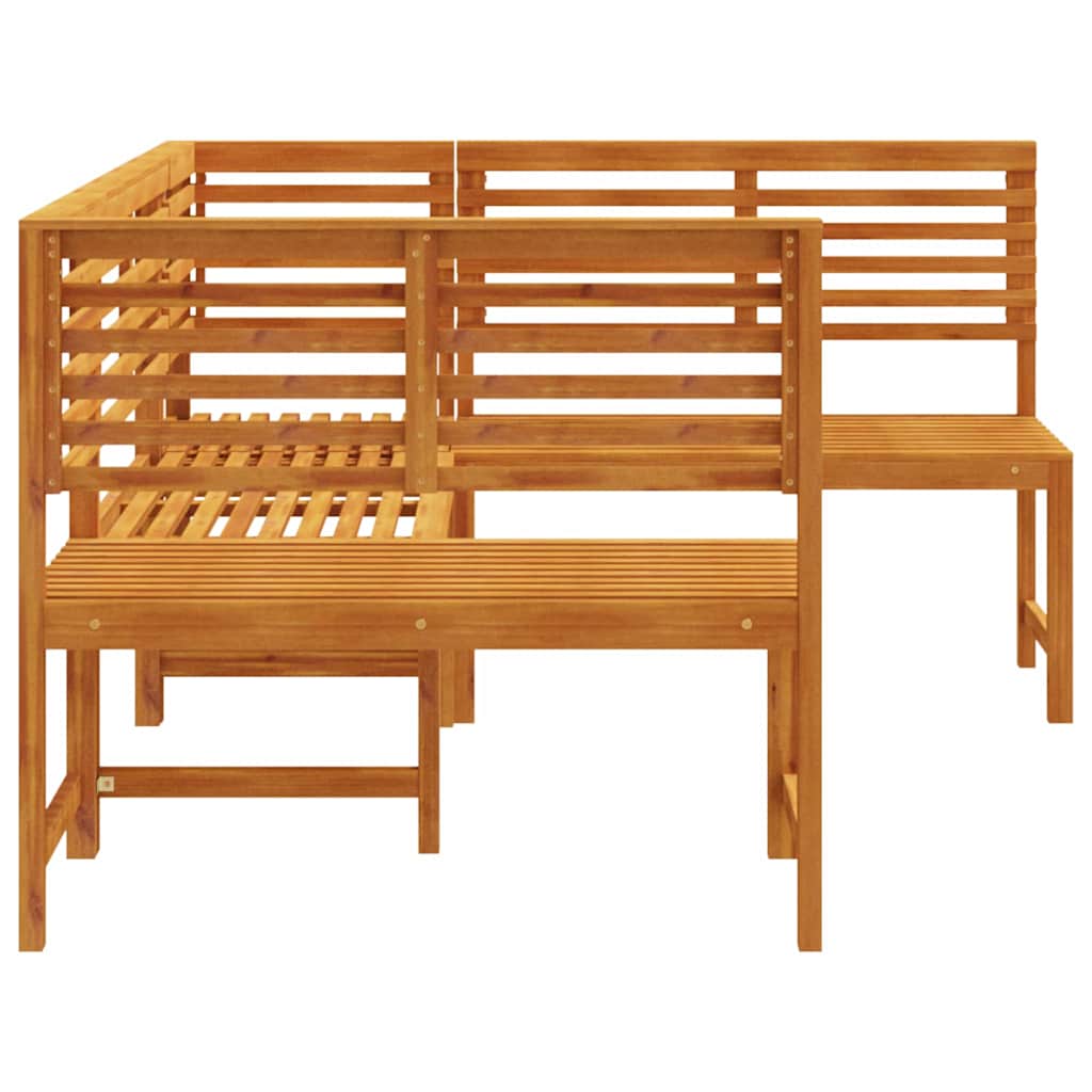 vidaXL Zestaw Ławka Ogrodowa 3 pcs Brązowy Lite Drewno Akacji