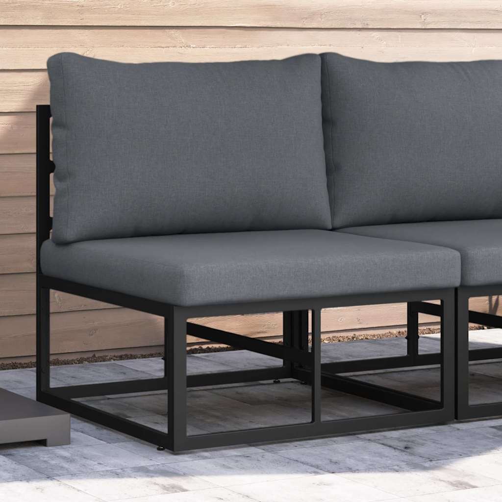 vidaXL Meble Ogrodowe Czarny i antracyt 70 x 71,5 x 71 cm Metal