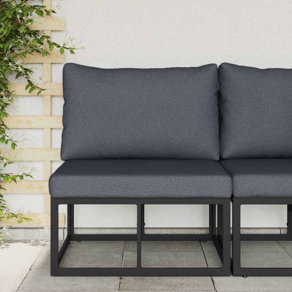 vidaXL Meble Ogrodowe Czarny i antracyt 70 x 71,5 x 71 cm Metal