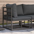 vidaXL Meble Ogrodowe Czarny i antracyt 71,5 x 71,5 x71 cm Metal