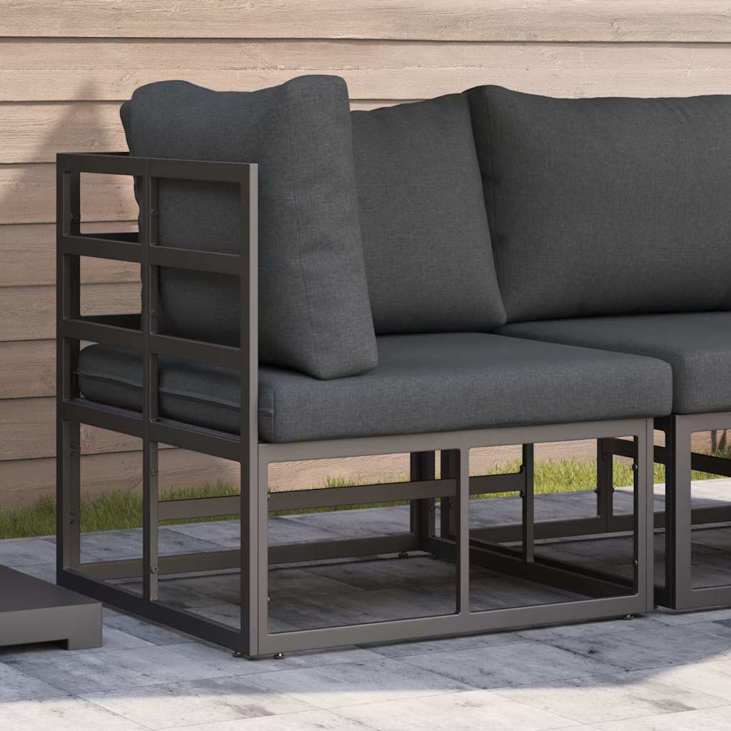 vidaXL Meble Ogrodowe Czarny i antracyt 71,5 x 71,5 x71 cm Metal