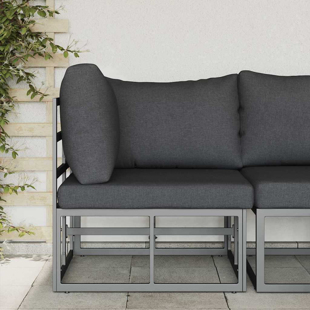 vidaXL Meble Ogrodowe Czarny i antracyt 71,5 x 71,5 x71 cm Metal
