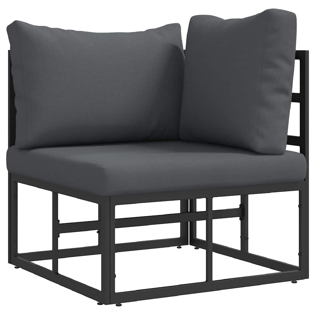 vidaXL Meble Ogrodowe Czarny i antracyt 71,5 x 71,5 x71 cm Metal