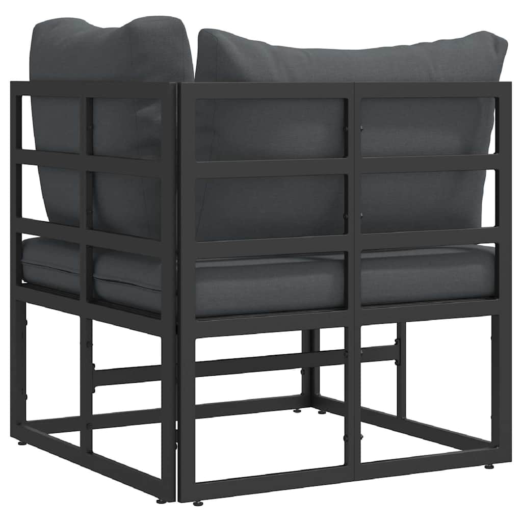 vidaXL Meble Ogrodowe Czarny i antracyt 71,5 x 71,5 x71 cm Metal