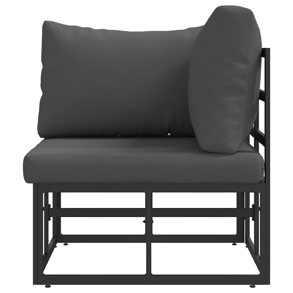 vidaXL Meble Ogrodowe Czarny i antracyt 71,5 x 71,5 x71 cm Metal