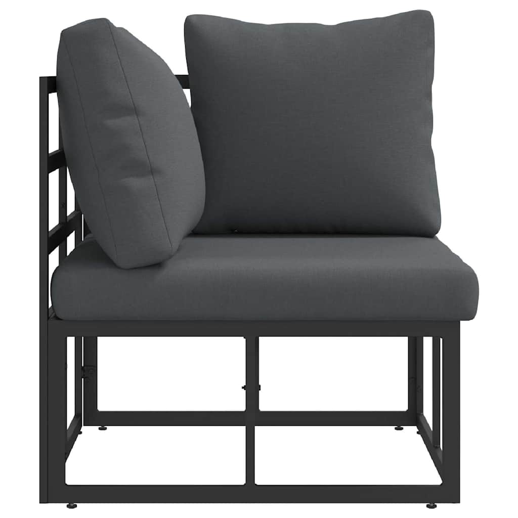 vidaXL Meble Ogrodowe Czarny i antracyt 71,5 x 71,5 x71 cm Metal