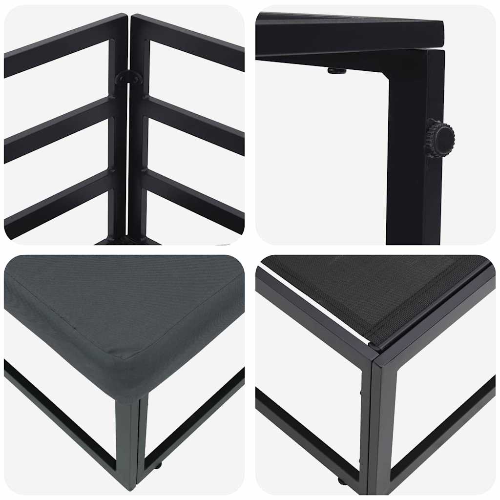 vidaXL Meble Ogrodowe 2 Sztuka Czarny i antracyt 71,5 x 71,5 x71 cm