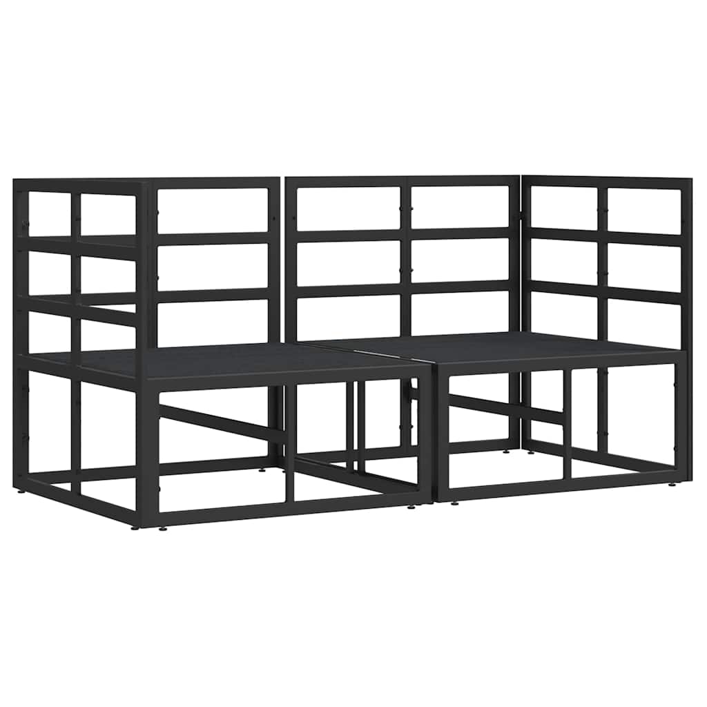 vidaXL Meble Ogrodowe 2 Sztuka Czarny i antracyt 71,5 x 71,5 x71 cm
