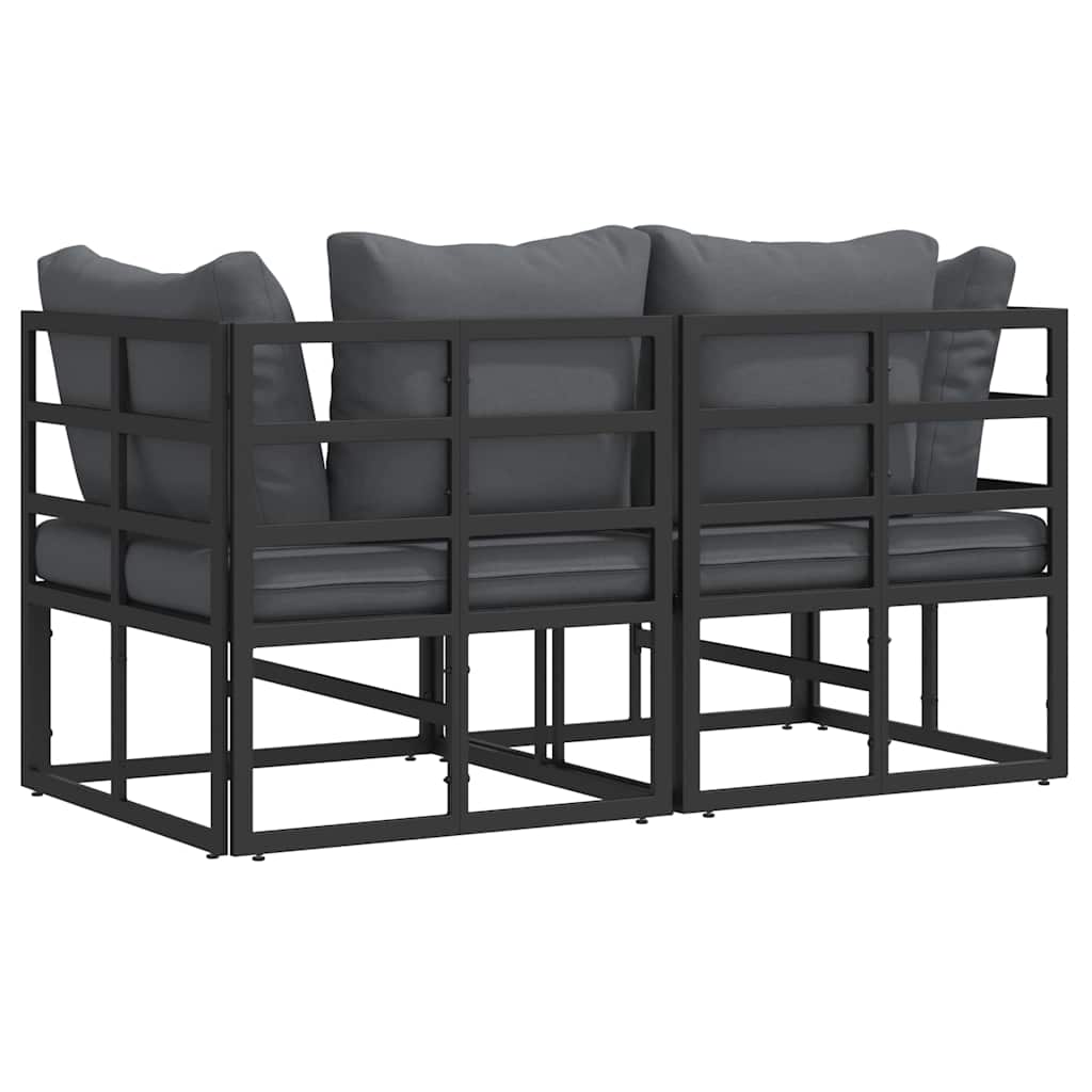 vidaXL Meble Ogrodowe 2 Sztuka Czarny i antracyt 71,5 x 71,5 x71 cm