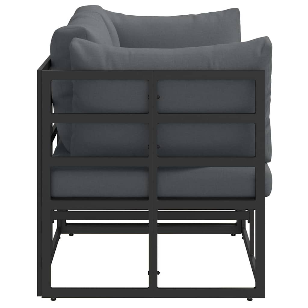 vidaXL Meble Ogrodowe 2 Sztuka Czarny i antracyt 71,5 x 71,5 x71 cm