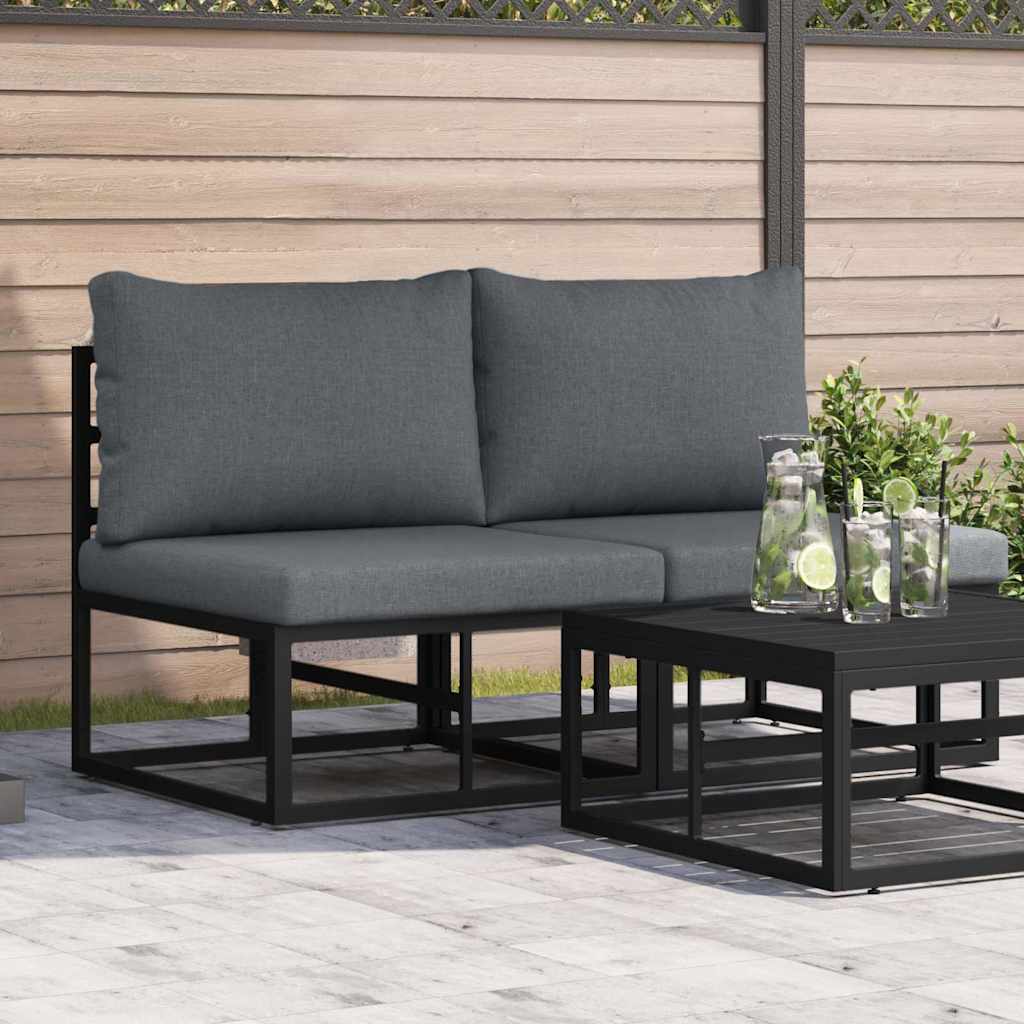 vidaXL Meble Ogrodowe 2 Sztuka Czarny i antracyt 70 x 71,5 x 71 cm