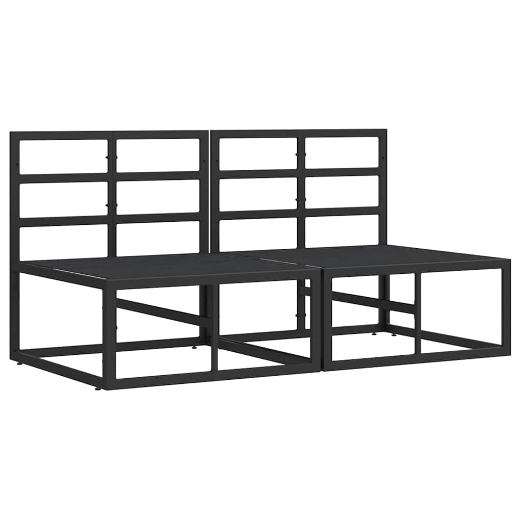 vidaXL Meble Ogrodowe 2 Sztuka Czarny i antracyt 70 x 71,5 x 71 cm
