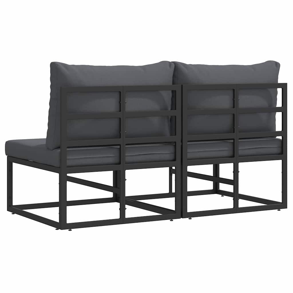 vidaXL Meble Ogrodowe 2 Sztuka Czarny i antracyt 70 x 71,5 x 71 cm