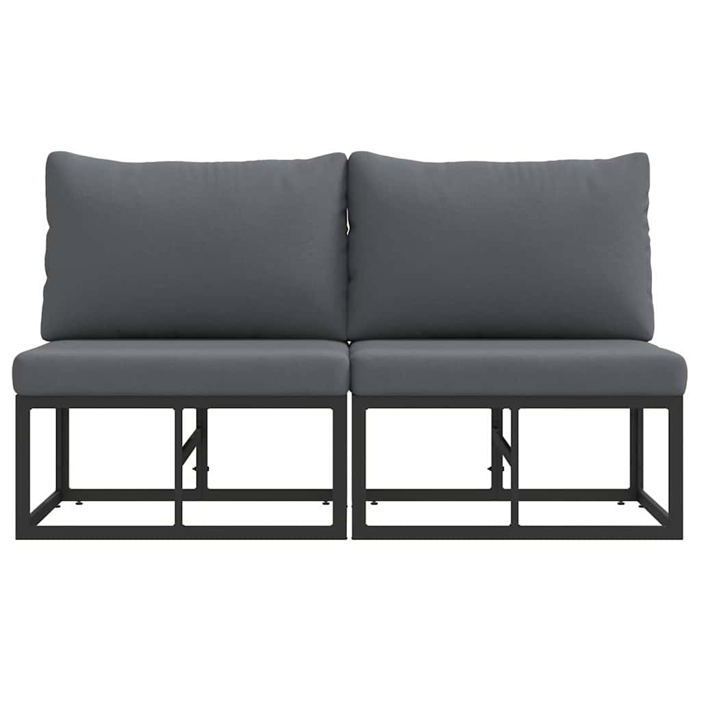 vidaXL Meble Ogrodowe 2 Sztuka Czarny i antracyt 70 x 71,5 x 71 cm
