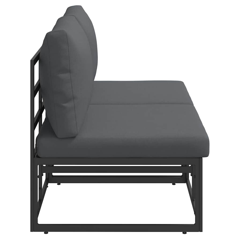 vidaXL Meble Ogrodowe 2 Sztuka Czarny i antracyt 70 x 71,5 x 71 cm