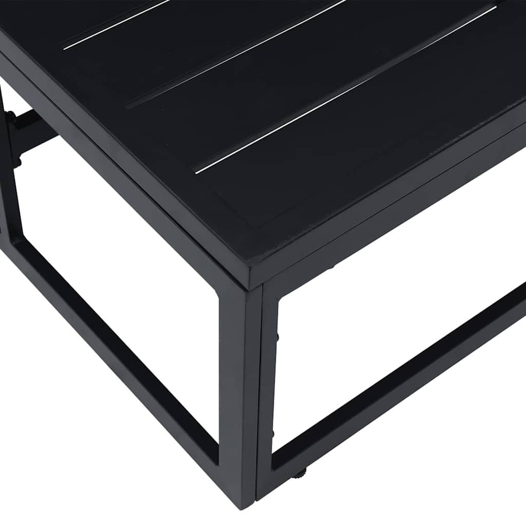 vidaXL Meble Ogrodowe Czarny 70 x 70 x32 cm Metal