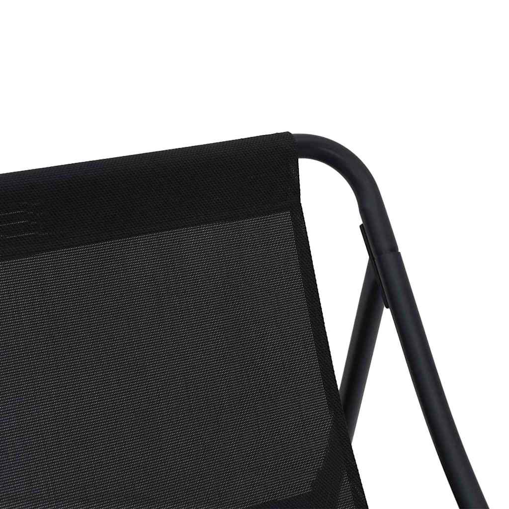 vidaXL Meble ogrodowe z poduszką 2 pcs Czarny 60,5 x 81 x 71 cm