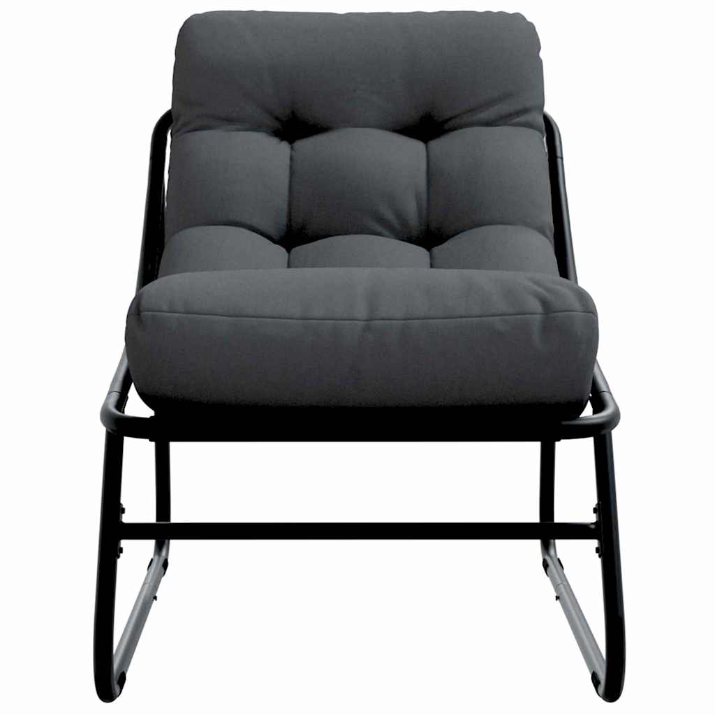 vidaXL Meble ogrodowe z poduszką 2 pcs Czarny 60,5 x 81 x 71 cm