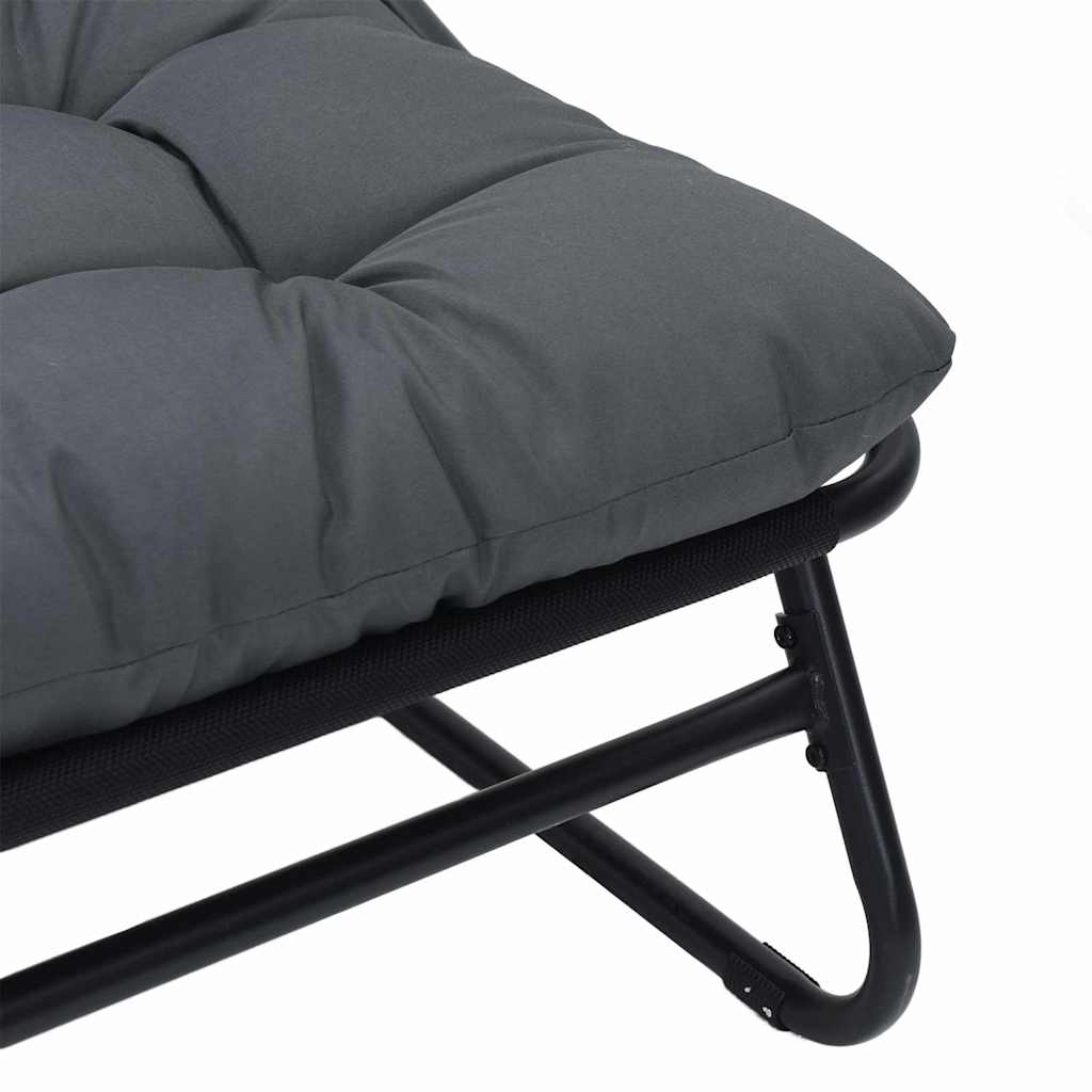 vidaXL Meble ogrodowe Czarny 110 x 81 x 71 cm Stal malowana proszkowo