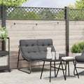 vidaXL Meble ogrodowe Czarny 110 x 81 x 71 cm Stal malowana proszkowo