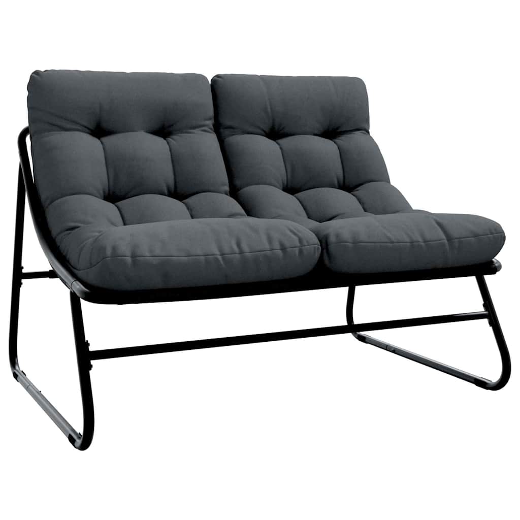 vidaXL Meble ogrodowe Czarny 110 x 81 x 71 cm Stal malowana proszkowo