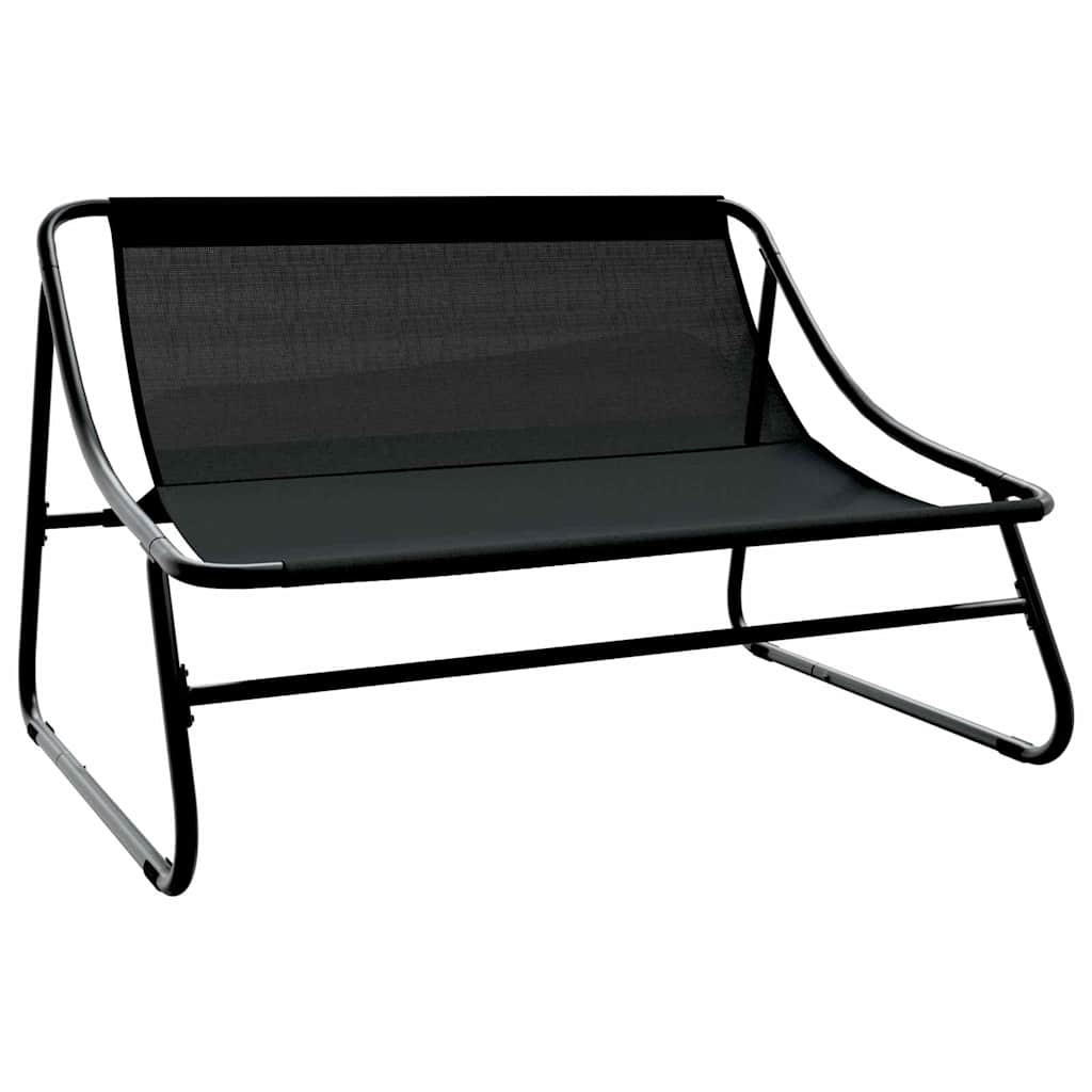 vidaXL Meble ogrodowe Czarny 110 x 81 x 71 cm Stal malowana proszkowo