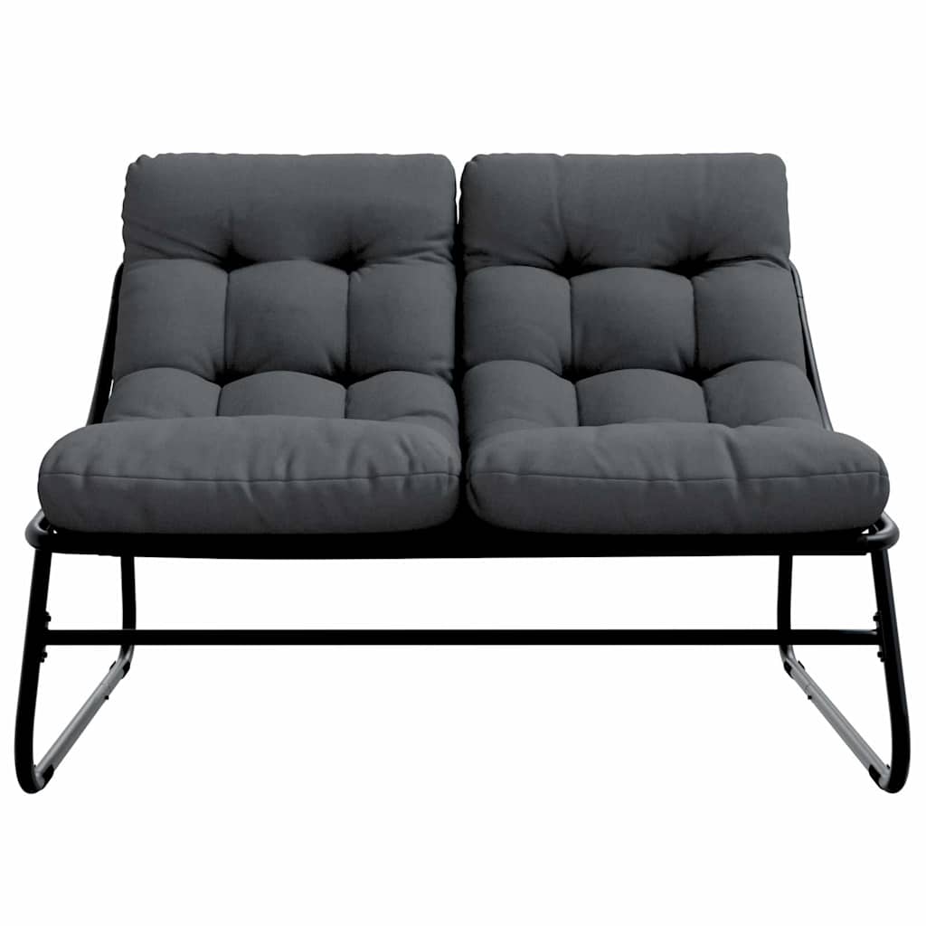 vidaXL Meble ogrodowe Czarny 110 x 81 x 71 cm Stal malowana proszkowo