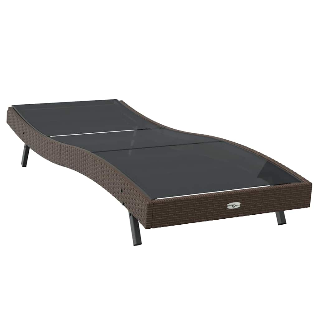 vidaXL Leżak 197 x 70 x 82 cm polirattan