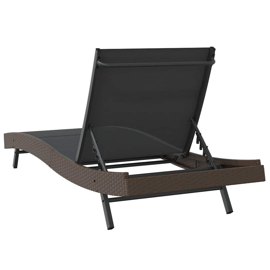 vidaXL Leżak 197 x 70 x 82 cm polirattan